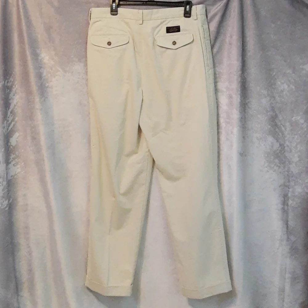 Banana Republic 100% Cotton Smithfield Chino Pleated Men’s 36x32 Beige VTG 90s